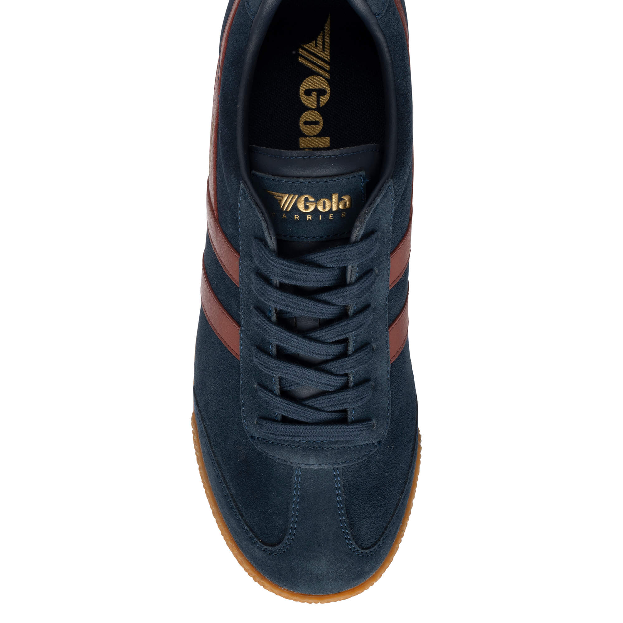 gola-harrier-herren-sneaker-aus-wildleder-navy-rot-ocker image 5