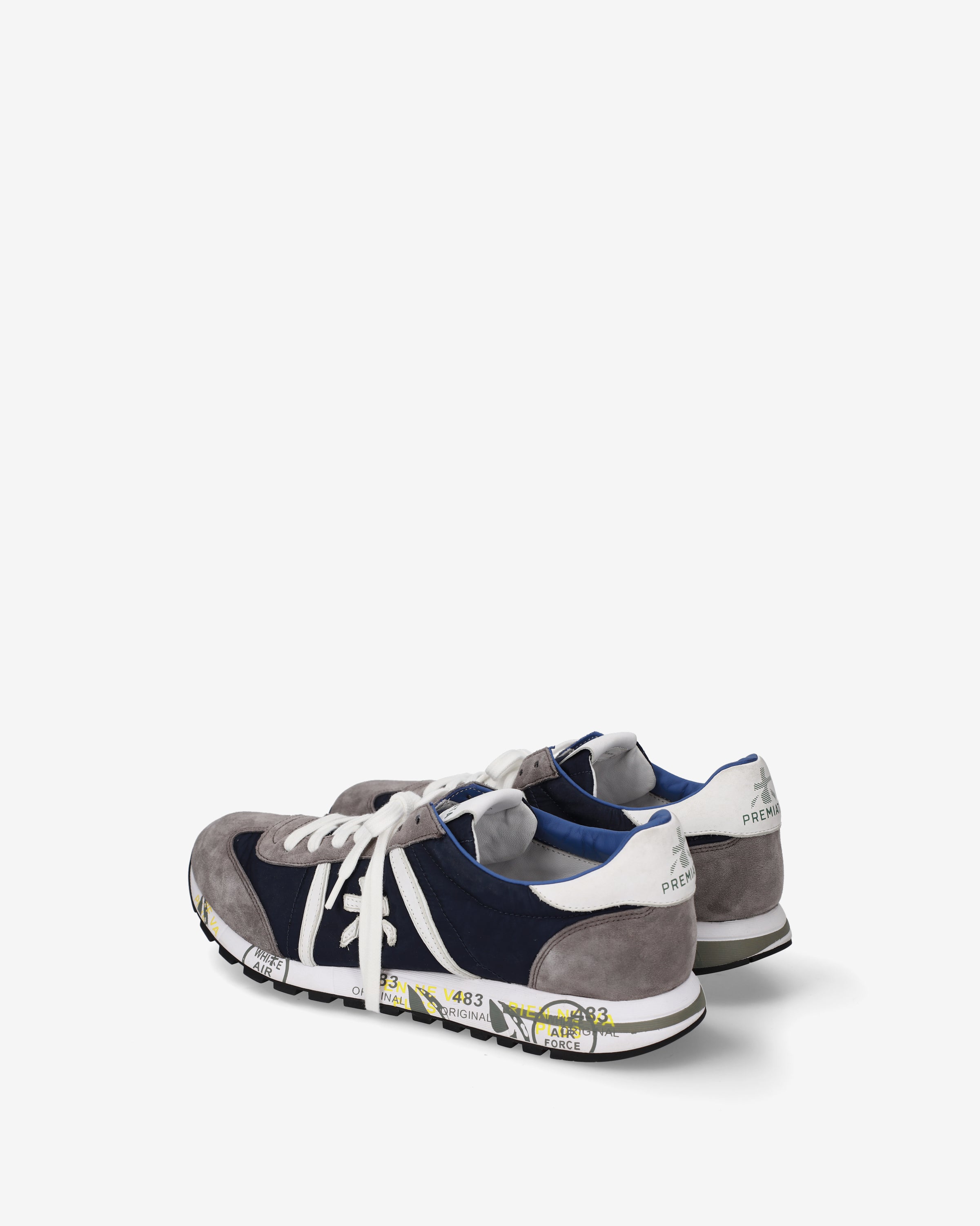 premiata-lucy-7089-retro-running-sneaker-navy-grau image 5