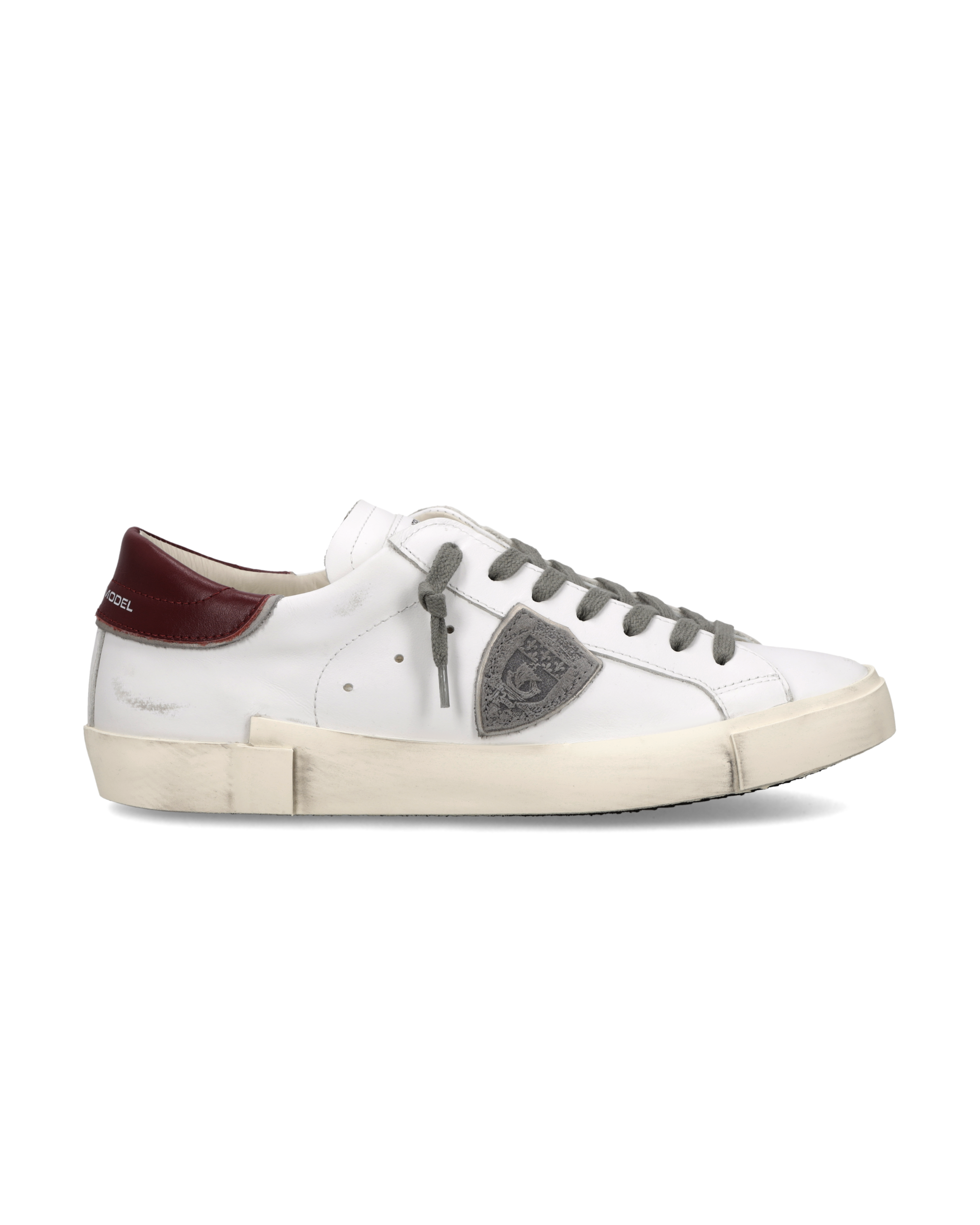 philippe-model-prsx-herren-sneaker-wei-bordeaux image 1