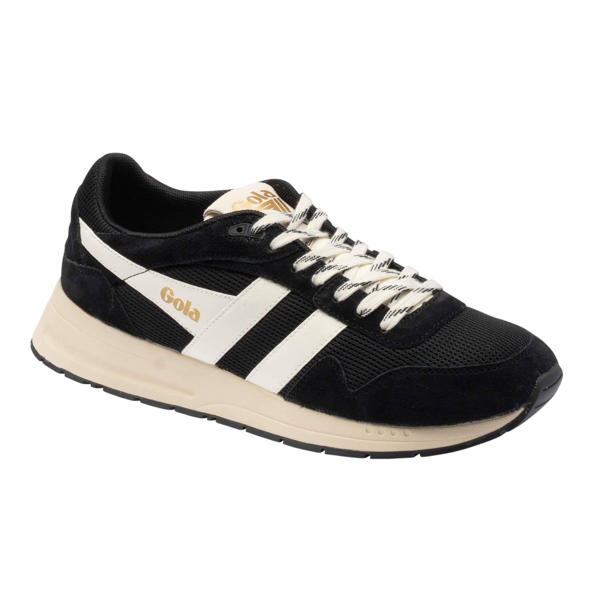 gola-delta-herren-sneaker-schwarz-mesh-wildleder-jogger image 2