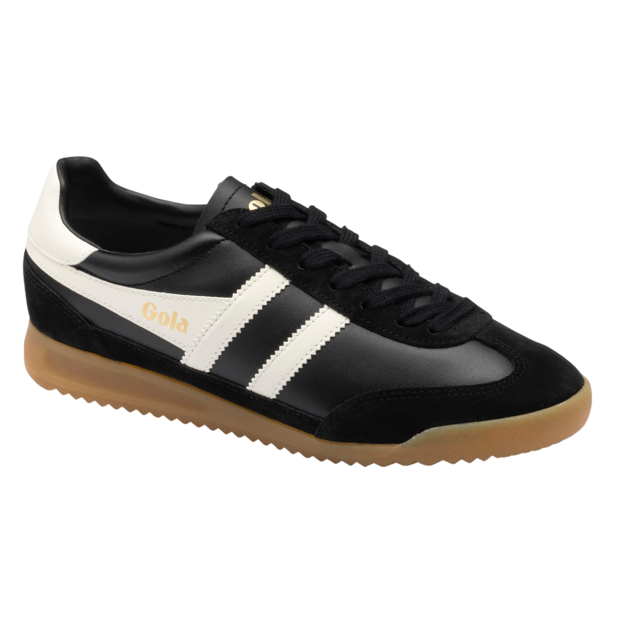gola-tornado-herren-sneaker-aus-leder-schwarz-off-white-gum image 2