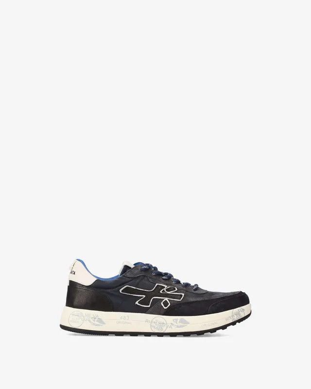 premiata-nous-7726-herren-sneaker-navy-suede-leder image 1