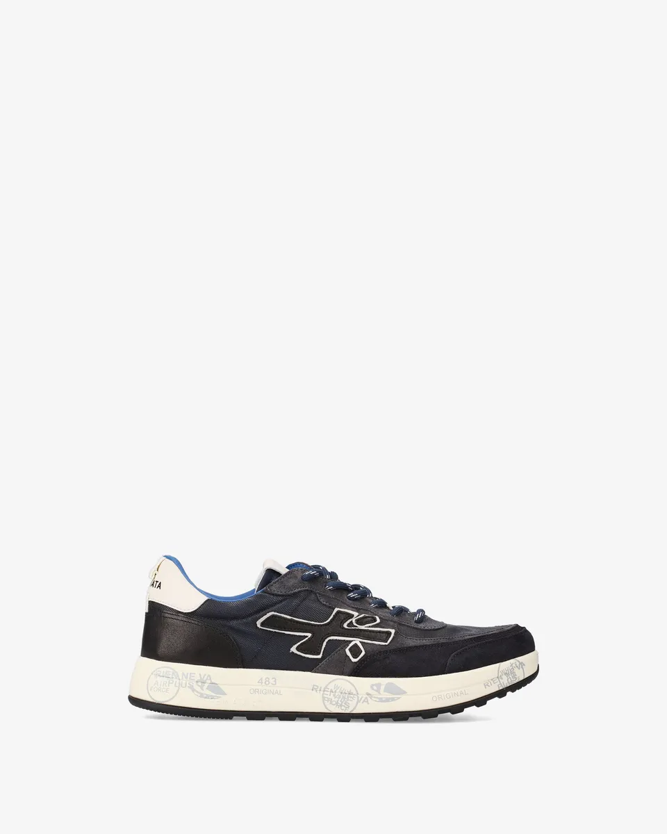 premiata-nous-7726-herren-sneaker-navy-suede-leder image 1