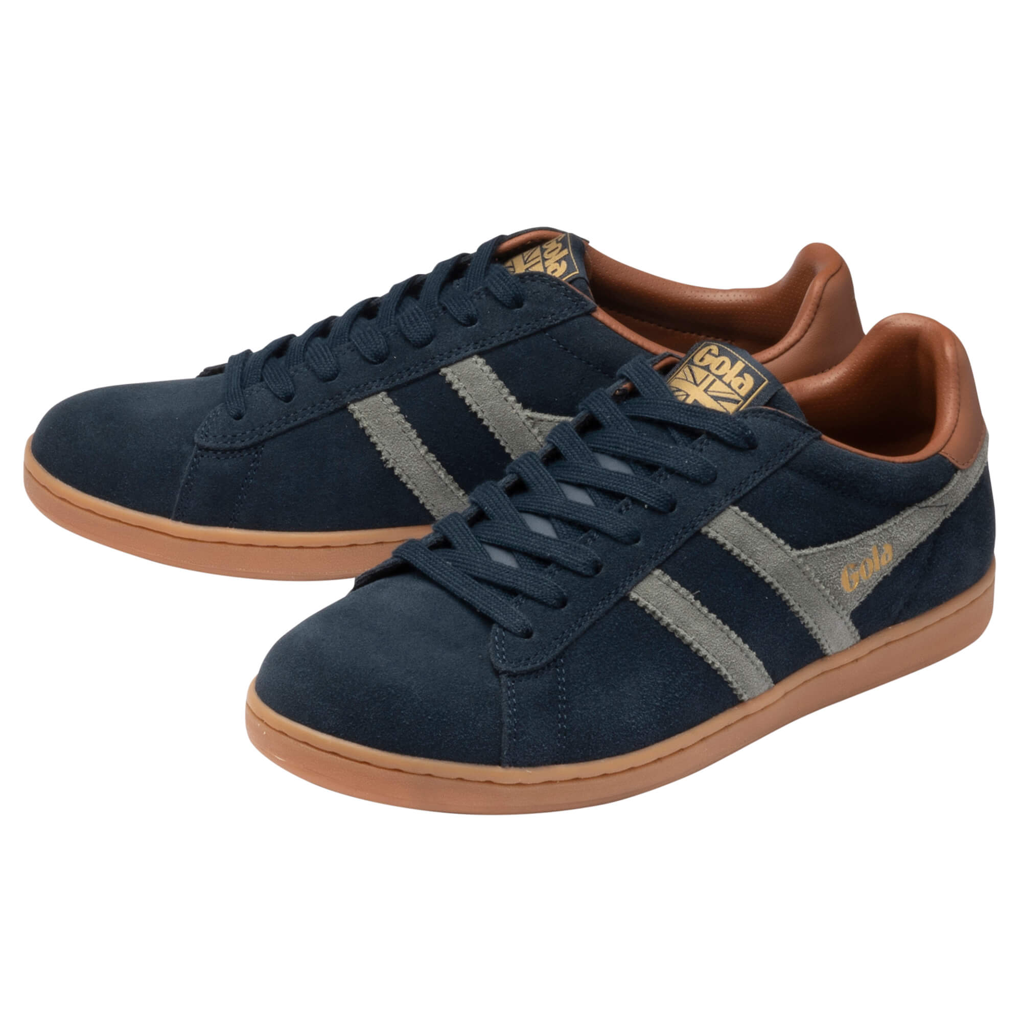 gola-equipe-ii-herren-turnschuhe-aus-wildleder-navy-grau image 3