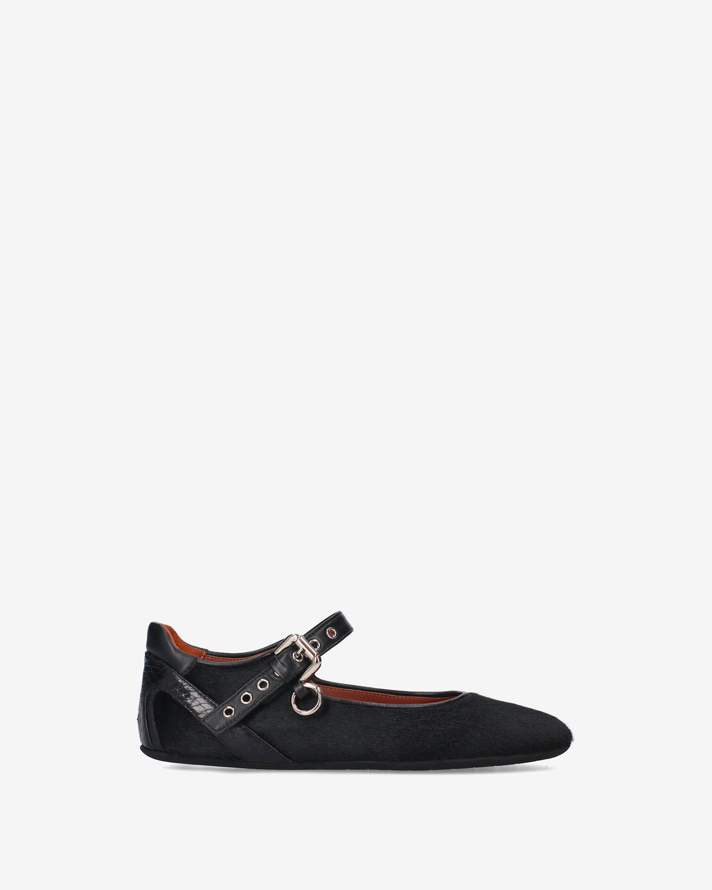 premiata-mary-jane-ballerina-damen-schwarz-cavallino-elaphe-schnalle image 1