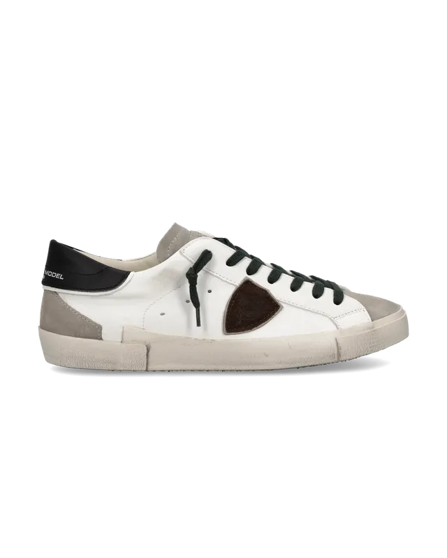 philippe-model-prsx-sneaker-herren-wei-schwarz-grau image 1