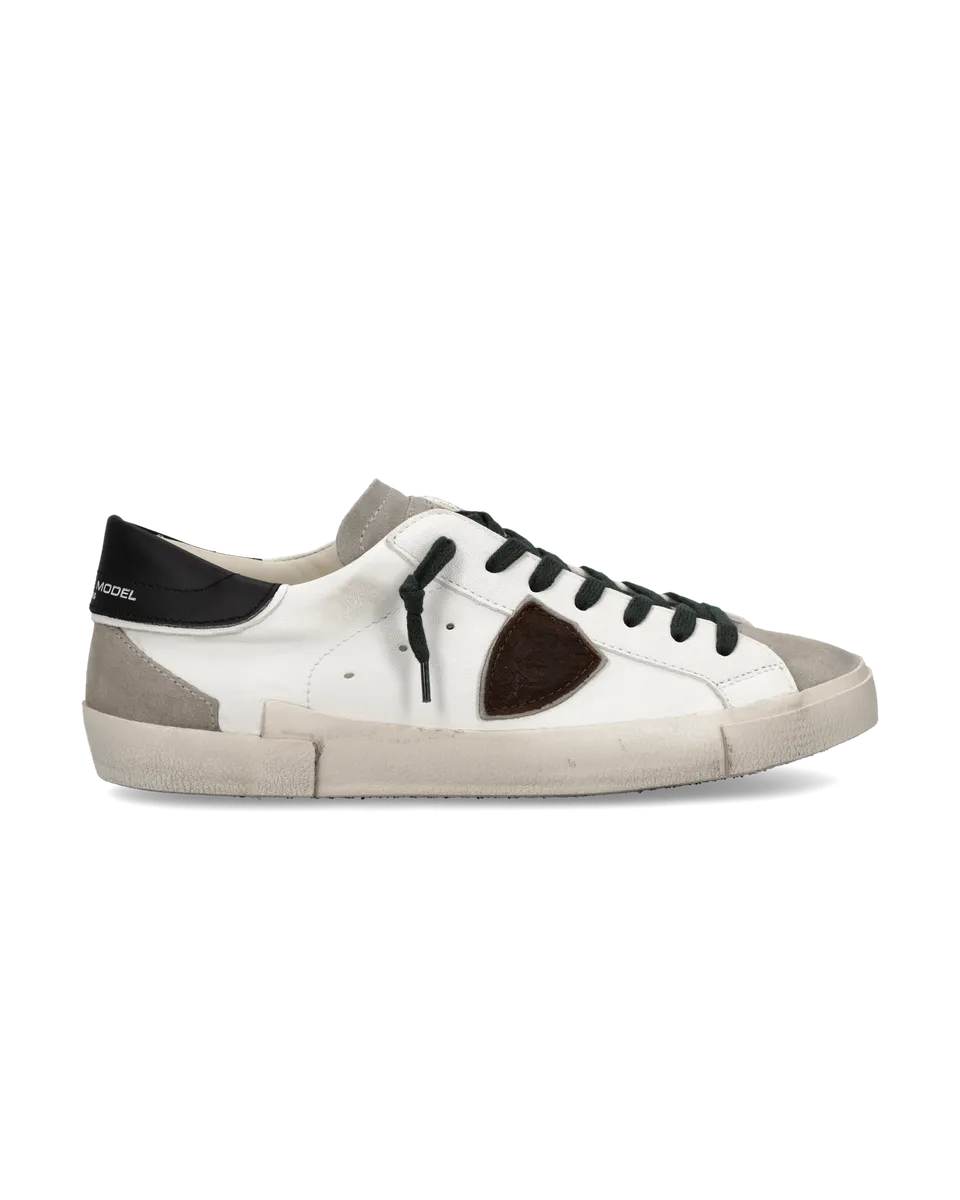 philippe-model-prsx-sneaker-herren-wei-schwarz-grau image 1