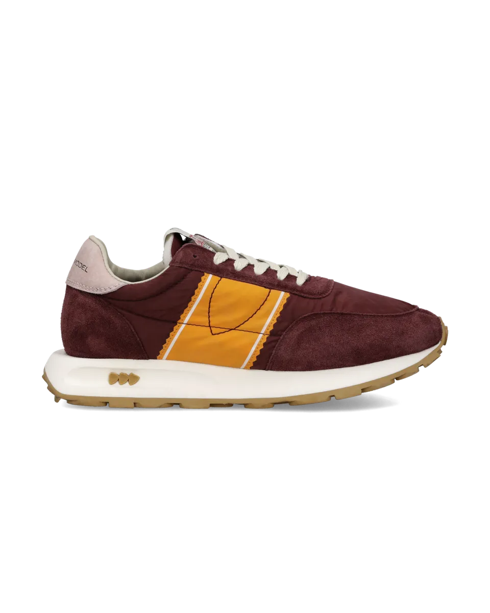 philippe-model-tour-damen-running-sneaker-bordeaux-orange image 1