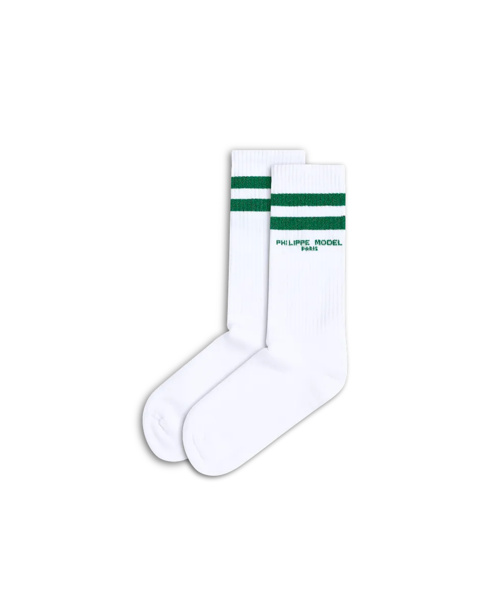 philippe-model-baumwoll-socken-unisex-wei-gr-n image 1
