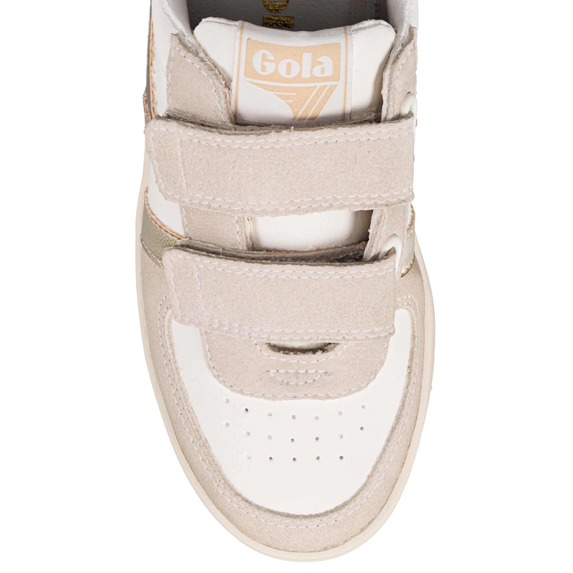 gola-hawk-mirror-strap-kinder-sneaker-creme-gold-mit-doppel-klett image 4