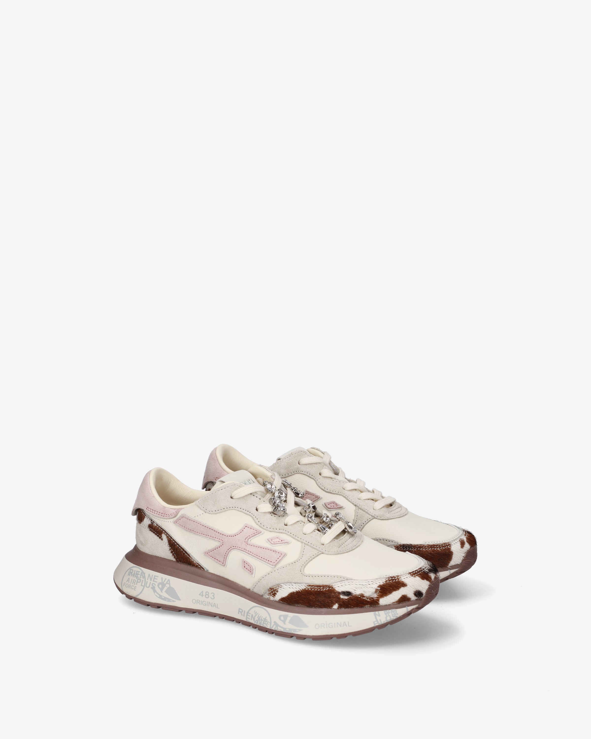 premiata-lauryn-8456k-sneaker-damen-panna-rosa-braun image 2
