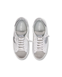 philippe-model-prsx-damen-low-sneaker-wei-silber-metallic-leder image 6