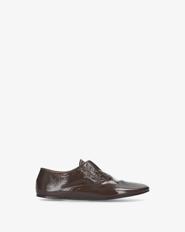 premiata-mocassino-vernice-brown-slipper-damen image 1