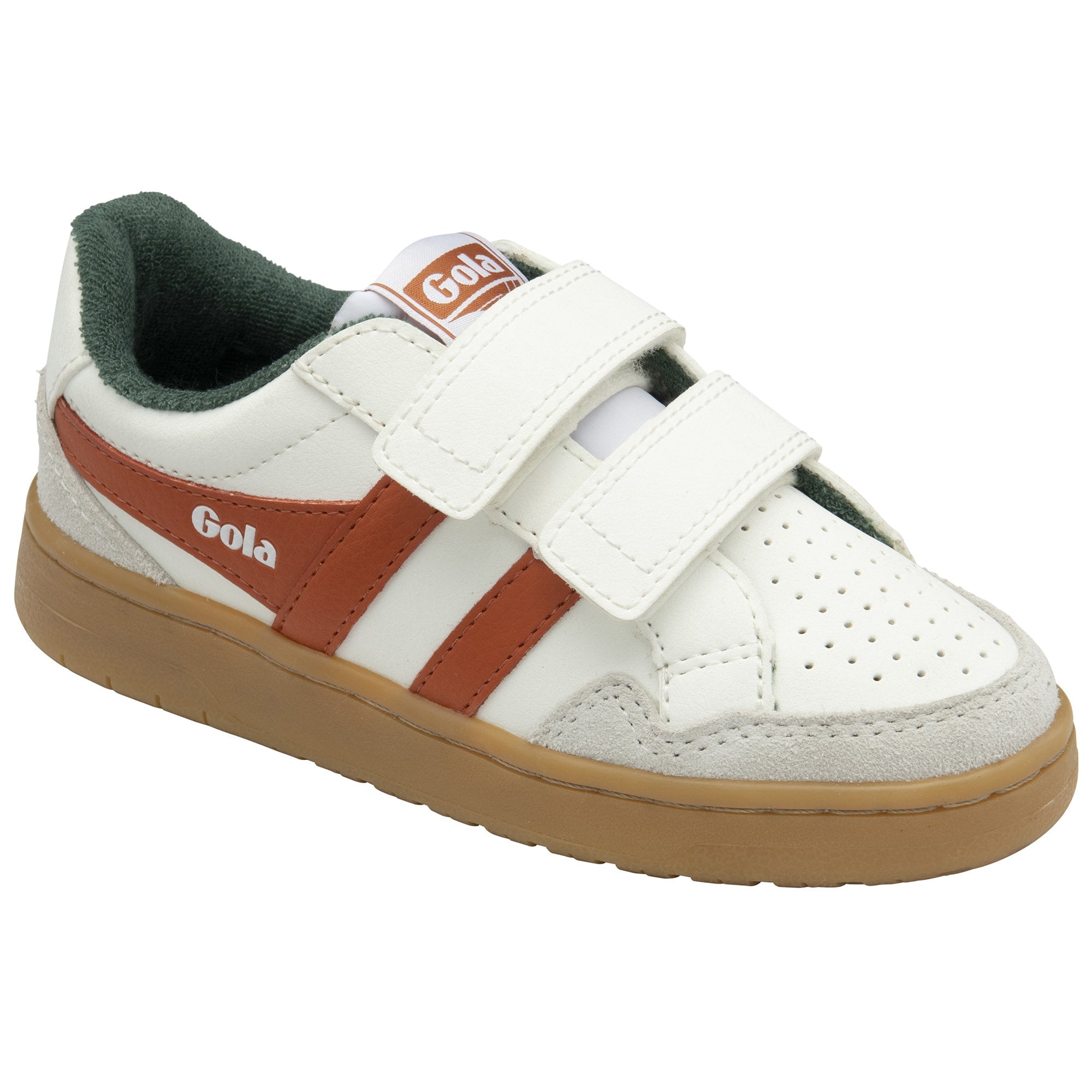 gola-eagle-strap-turnschuhe-f-r-kinder-wei-orange-mit-klett image 2