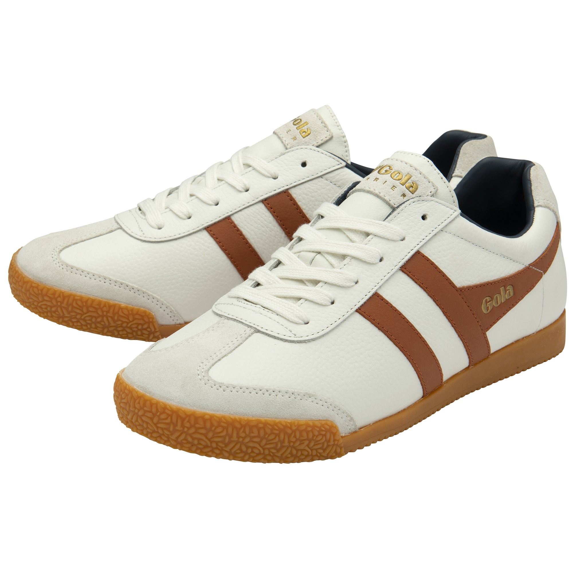 gola-harrier-leder-sneaker-herren-wei-orange-navy image 3