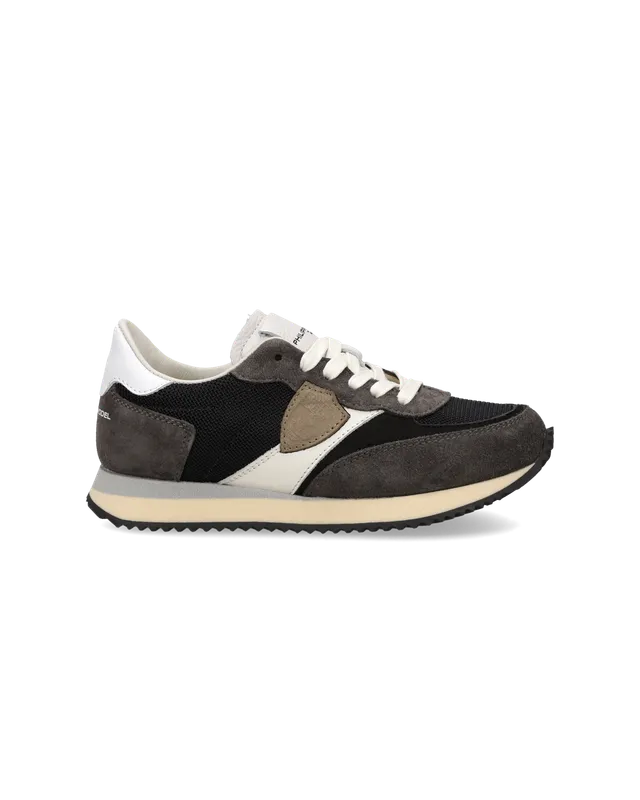philippe-model-blville-sneaker-kids-grau-schwarz-wei image 1