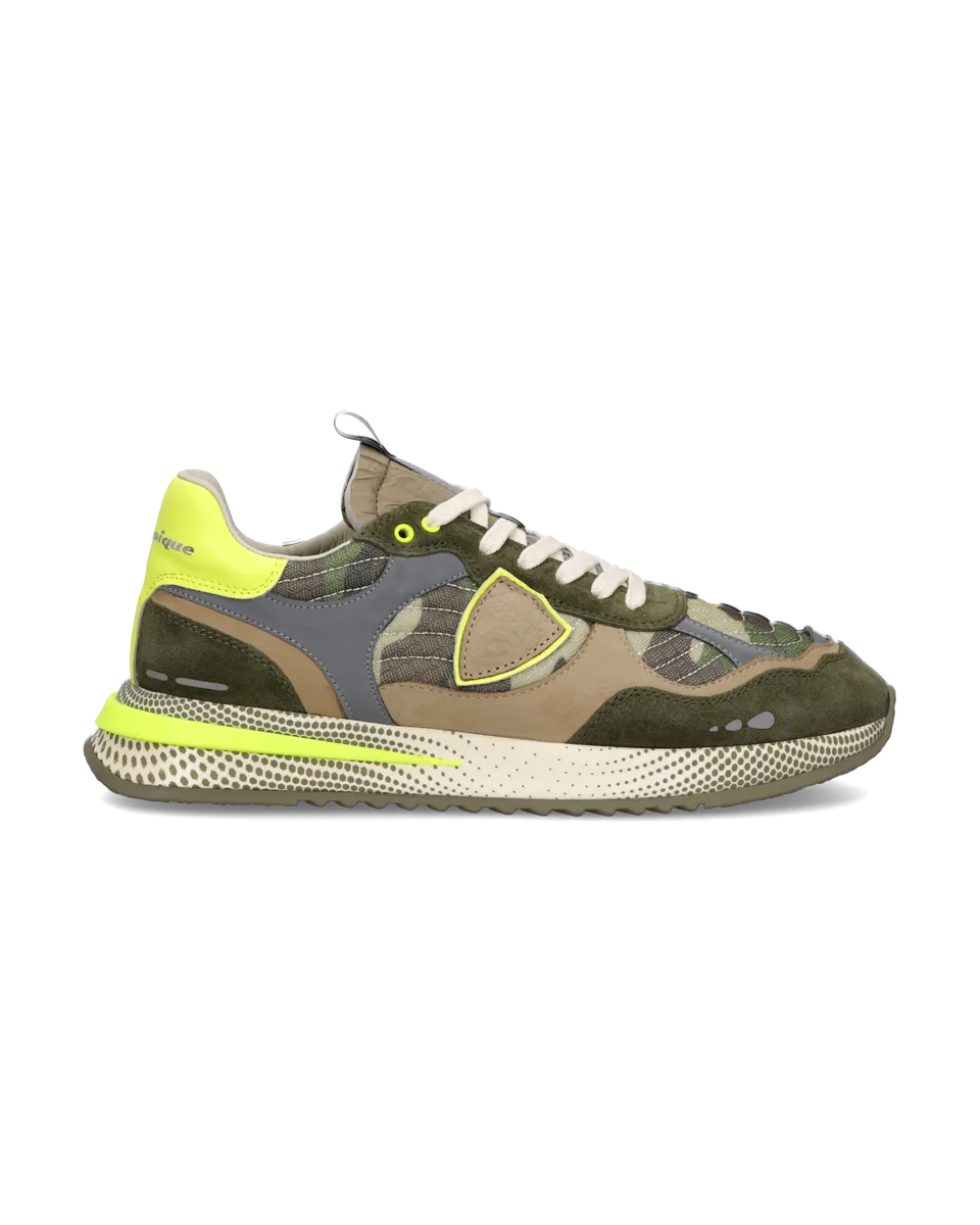 philippe-model-olympique-herren-sneaker-military-gr-n-gelb image 1