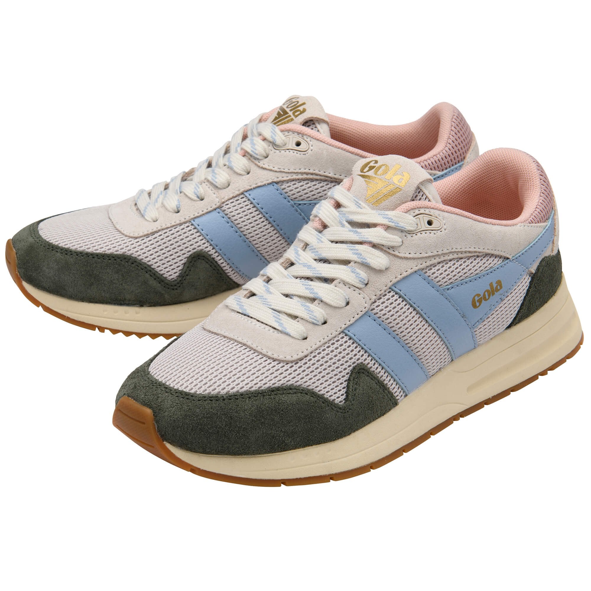 gola-delta-damen-sneaker-off-white-khaki-air-blue image 3