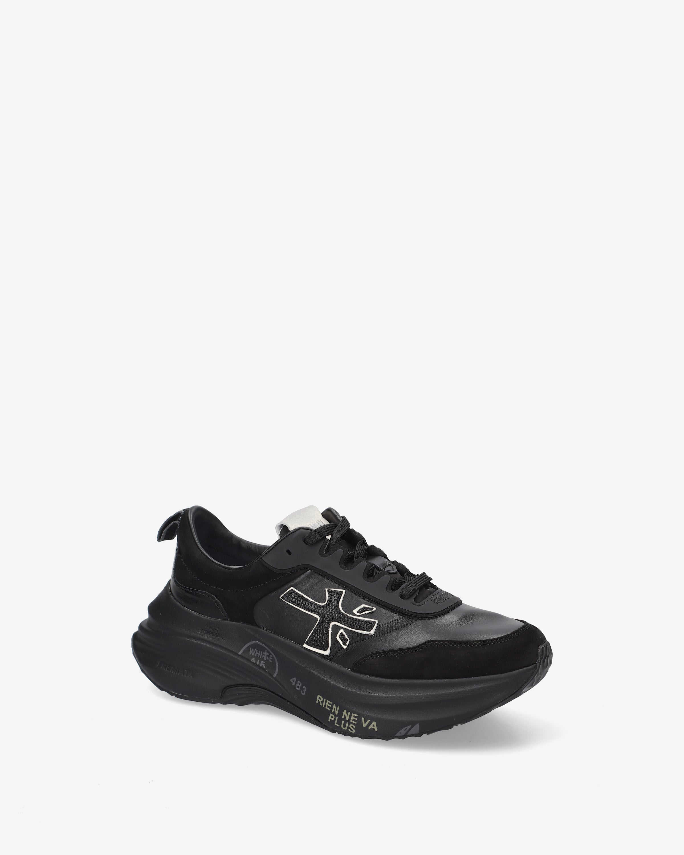 premiata-hill-7905-damen-herren-sneaker-maxi-sohle-schwarz image 4