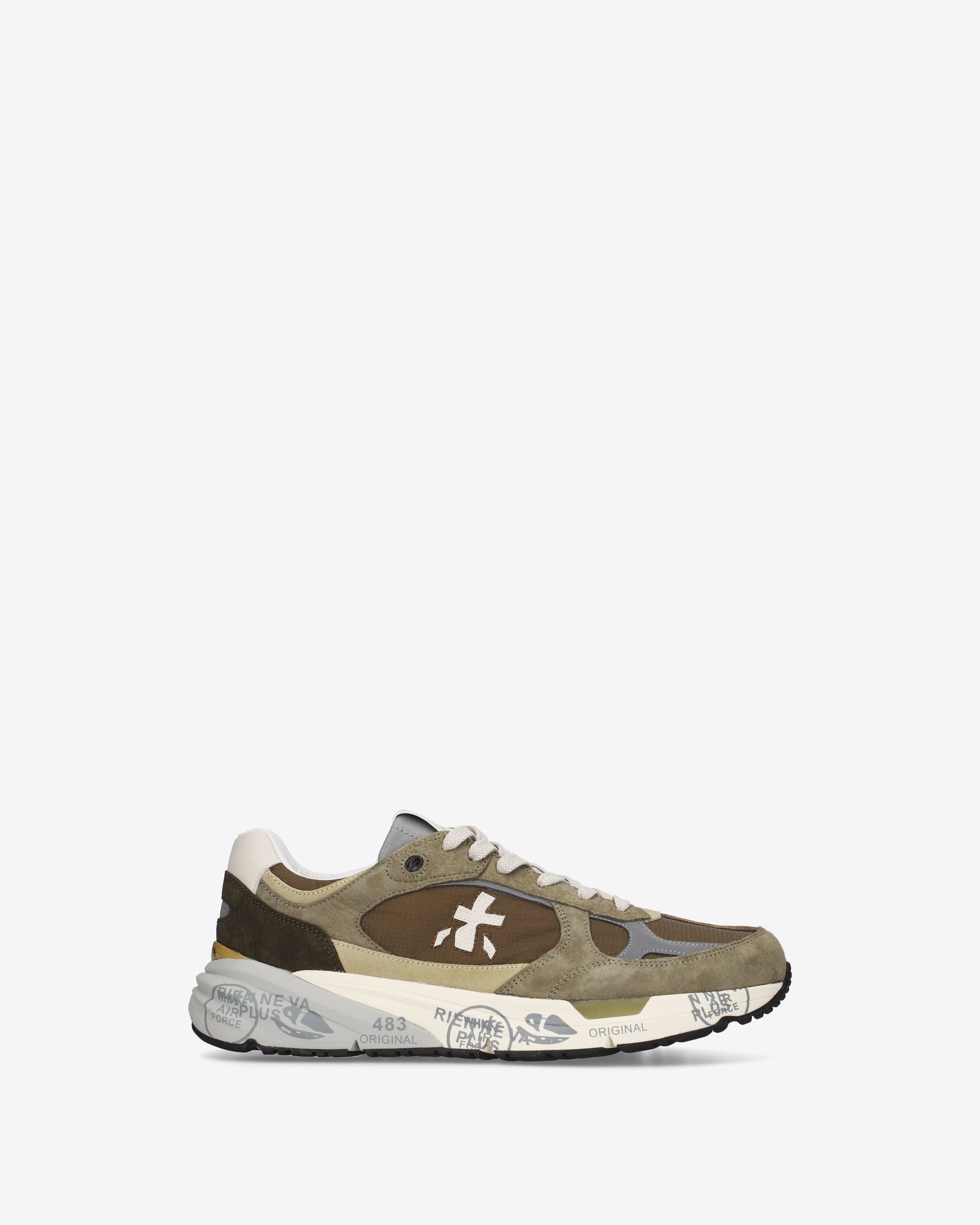 premiata-mase25-8423-sneaker-herren-salbeigr-n-braun-suede image 1