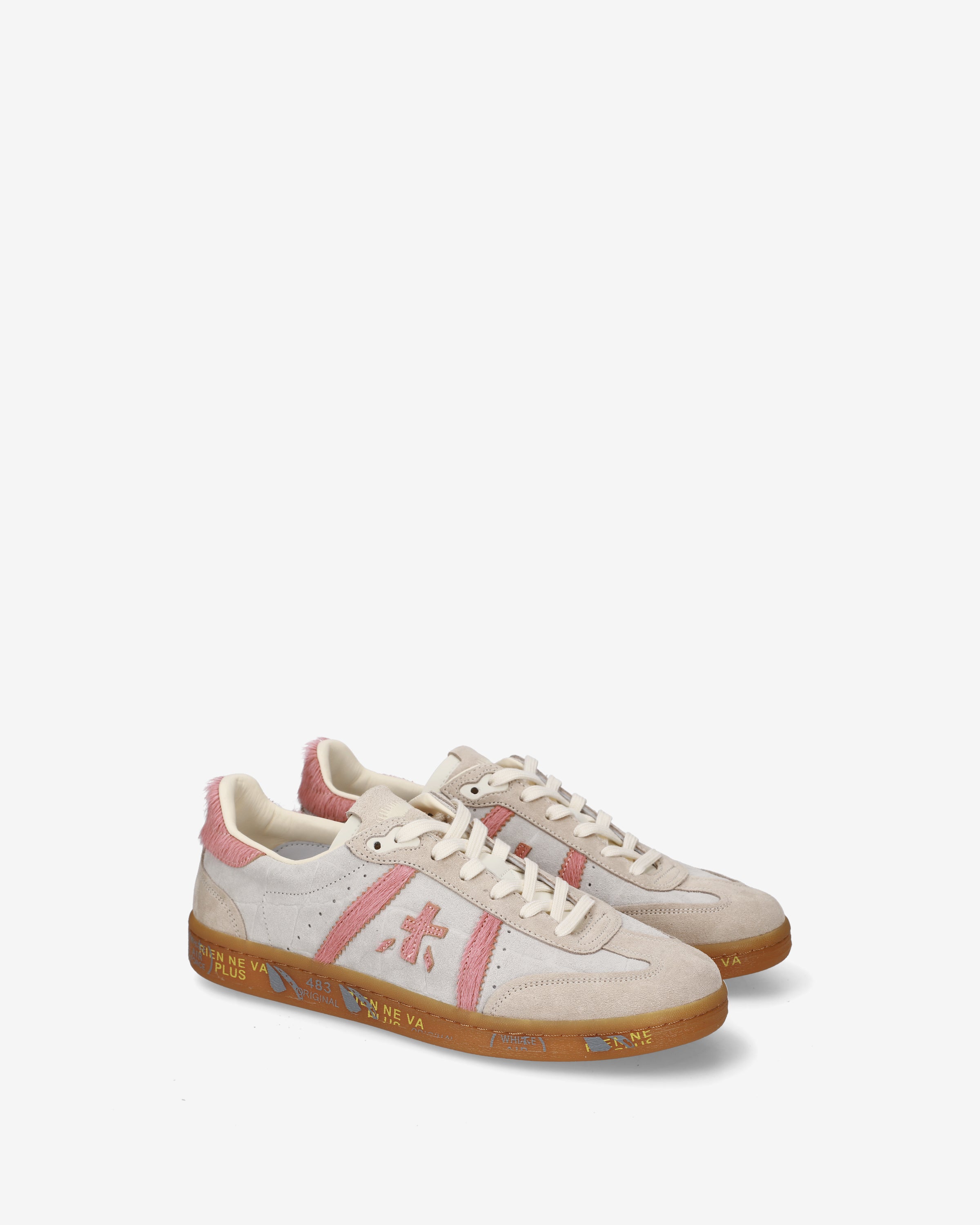 premiata-bonnied-8574-sneaker-beige-rosa-damen image 2