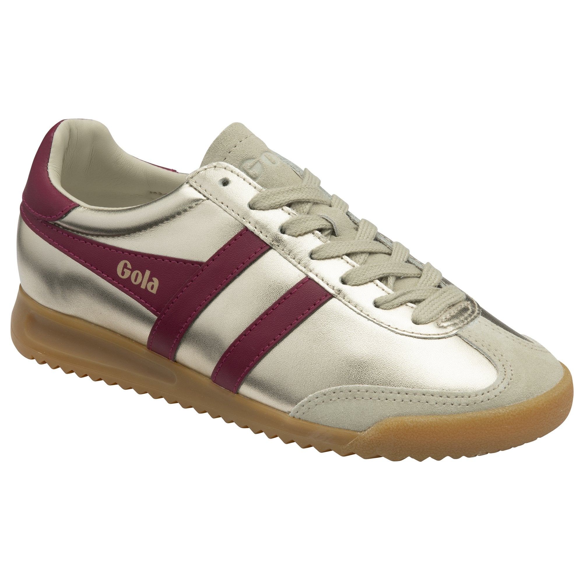 gola-torpedo-glimmer-sneaker-f-r-damen-metallic-gold-mit-kirschrot image 2