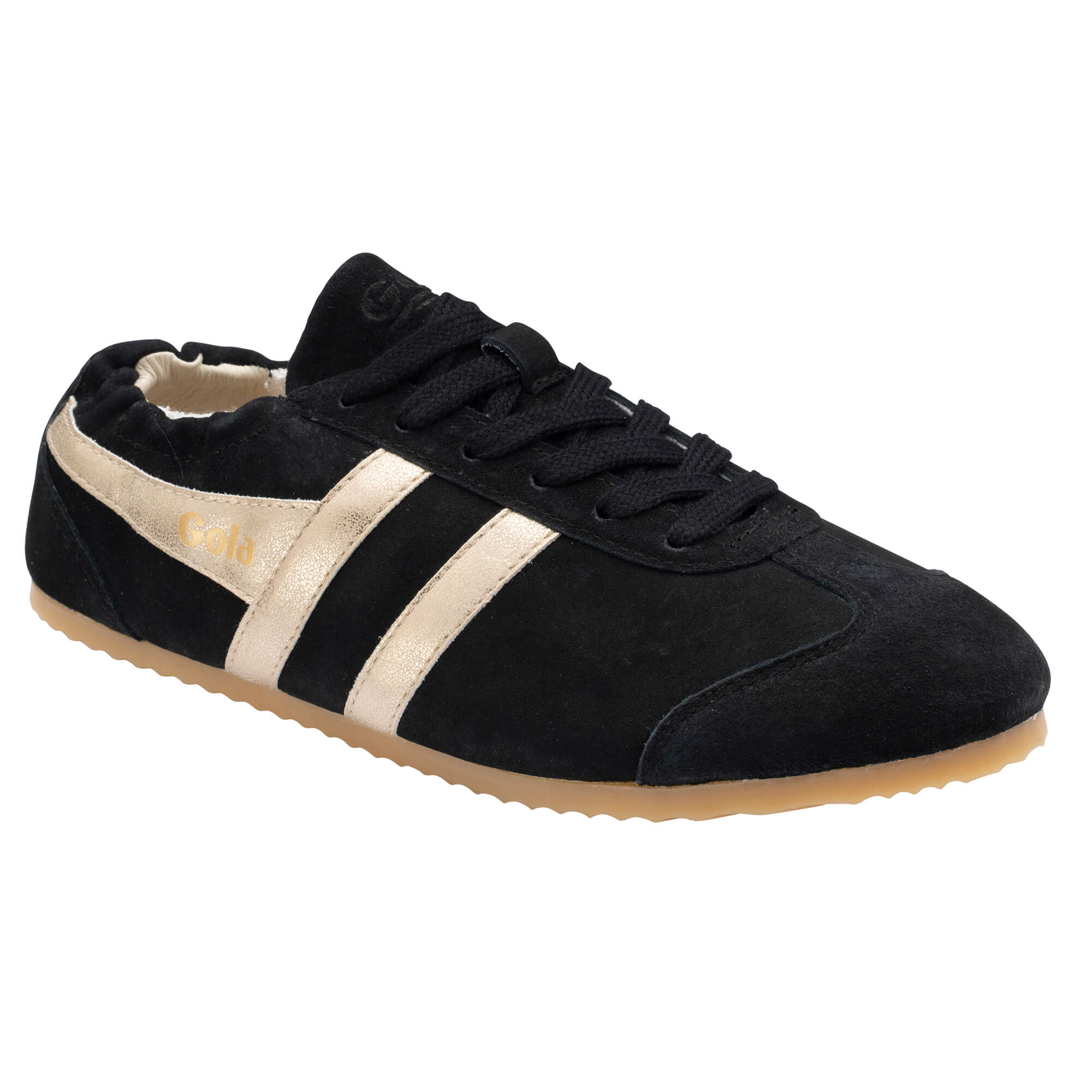 gola-aurora-damen-sneaker-aus-wildleder-schwarz-gold image 2