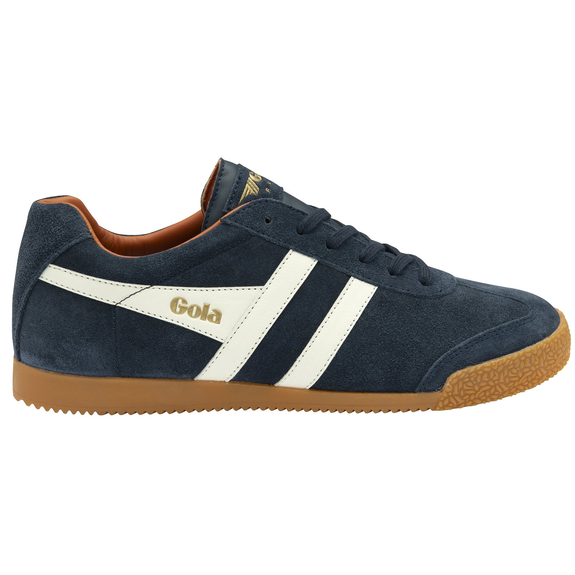 gola-harrier-herren-sneaker-schwarzes-wildleder-creme-fl-gel image 1