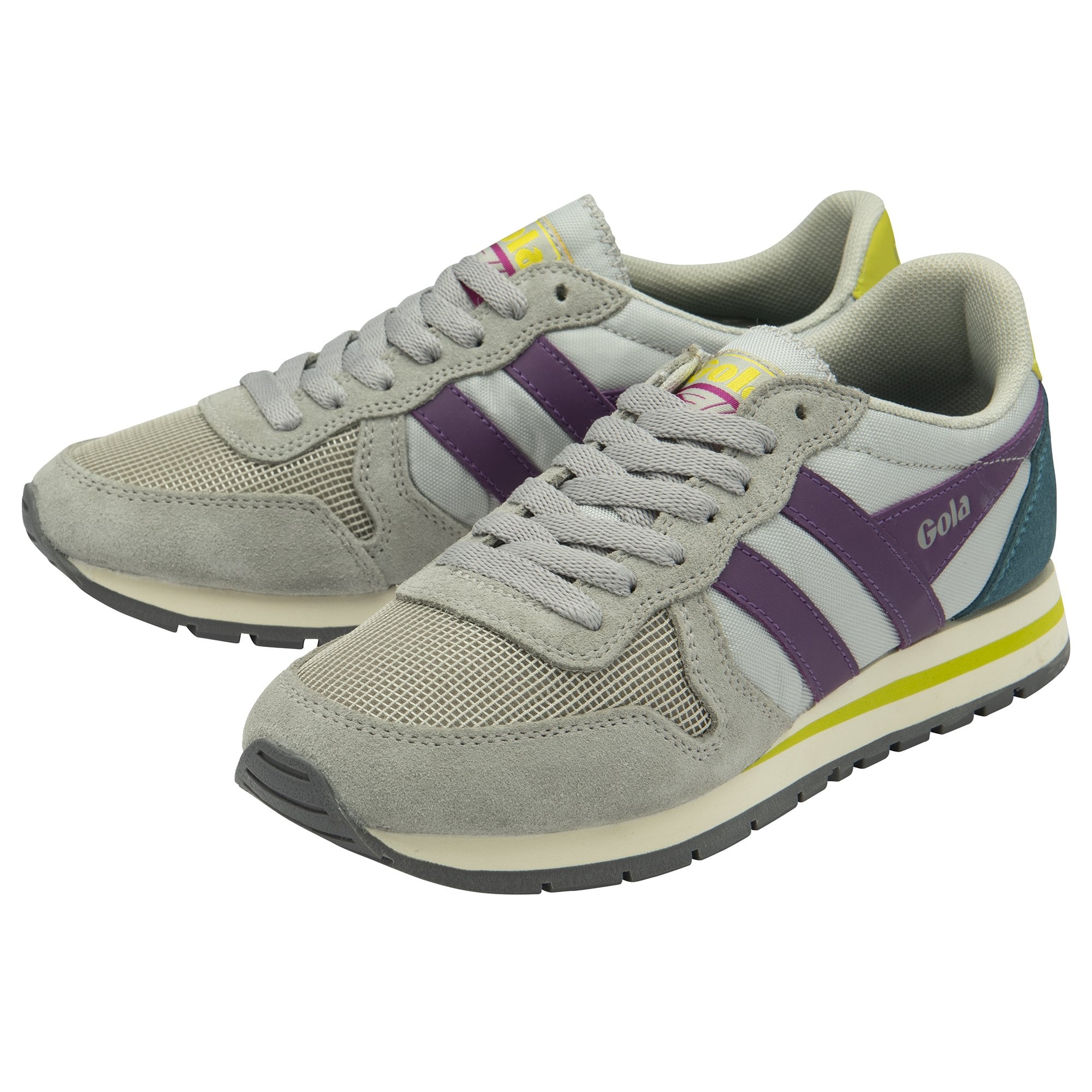 gola-daytona-damen-sneaker-hellgrau-fingerhut-schwefelgelb image 3