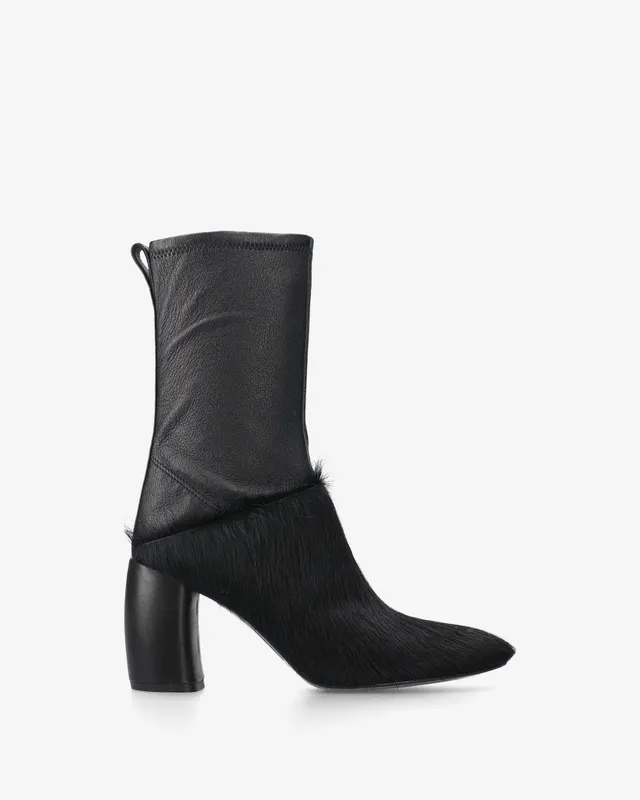 premiata-damen-stiefeletten-schwarz-leder-stretch-cavallino-8cm image 1