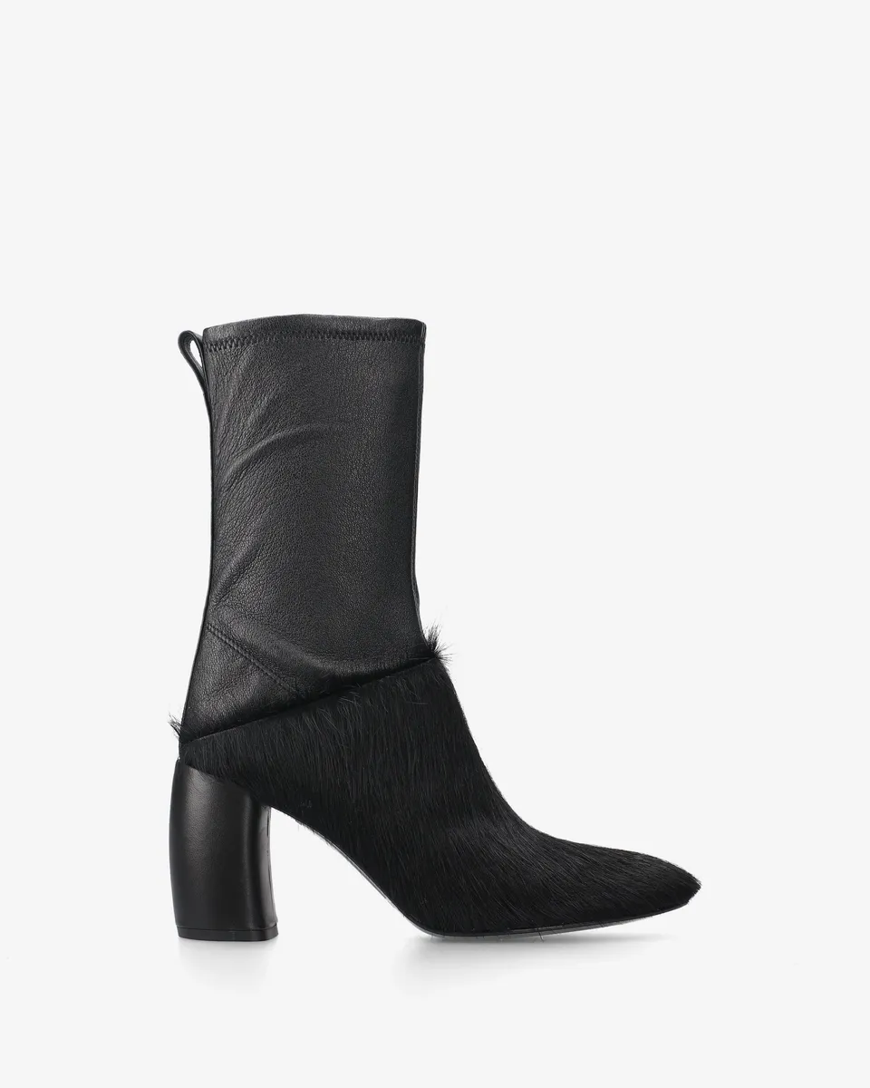 premiata-damen-stiefeletten-schwarz-leder-stretch-cavallino-8cm image 1