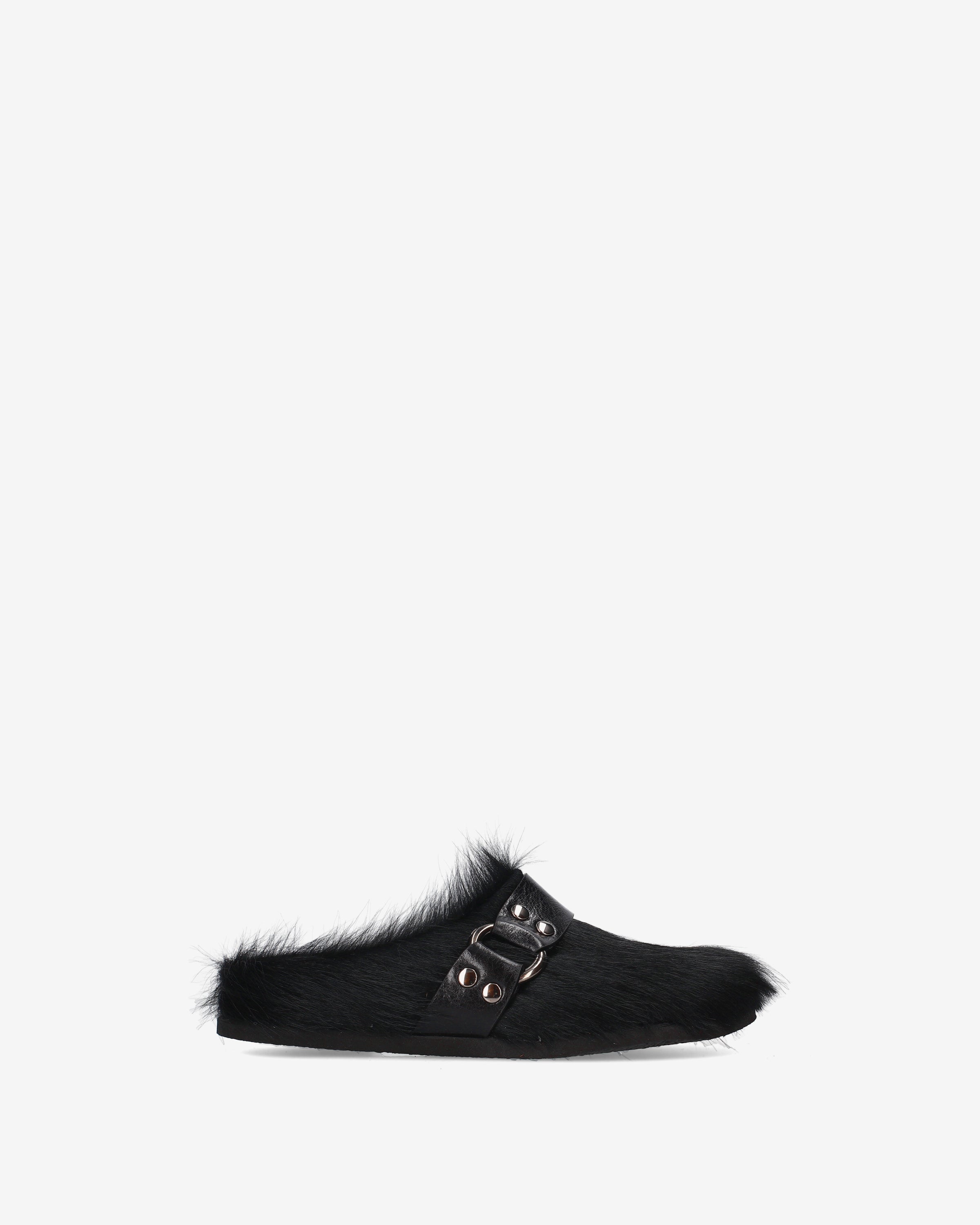 premiata-mules-fur-damen-mule-schwarz-hair-on-made-in-italy image 1