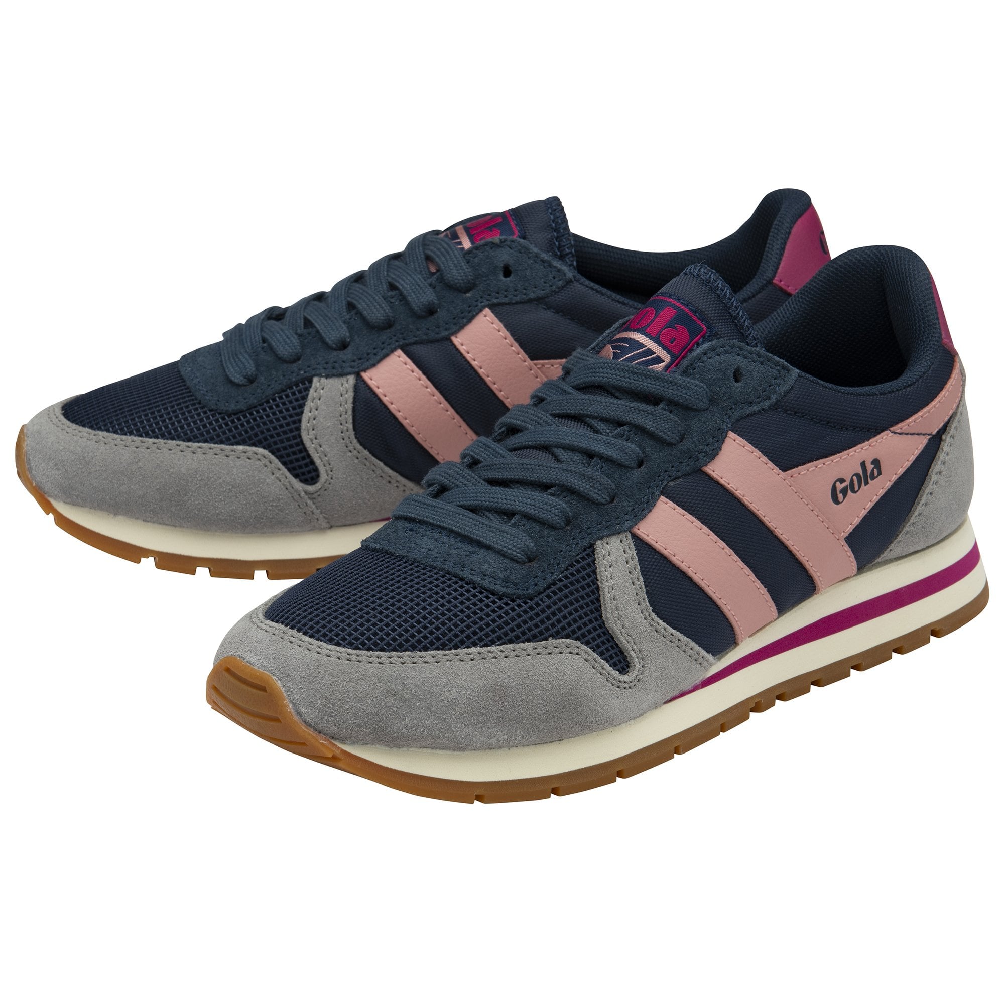 gola-daytona-damen-sneaker-marine-zement-koralle-nylon-wildleder image 3