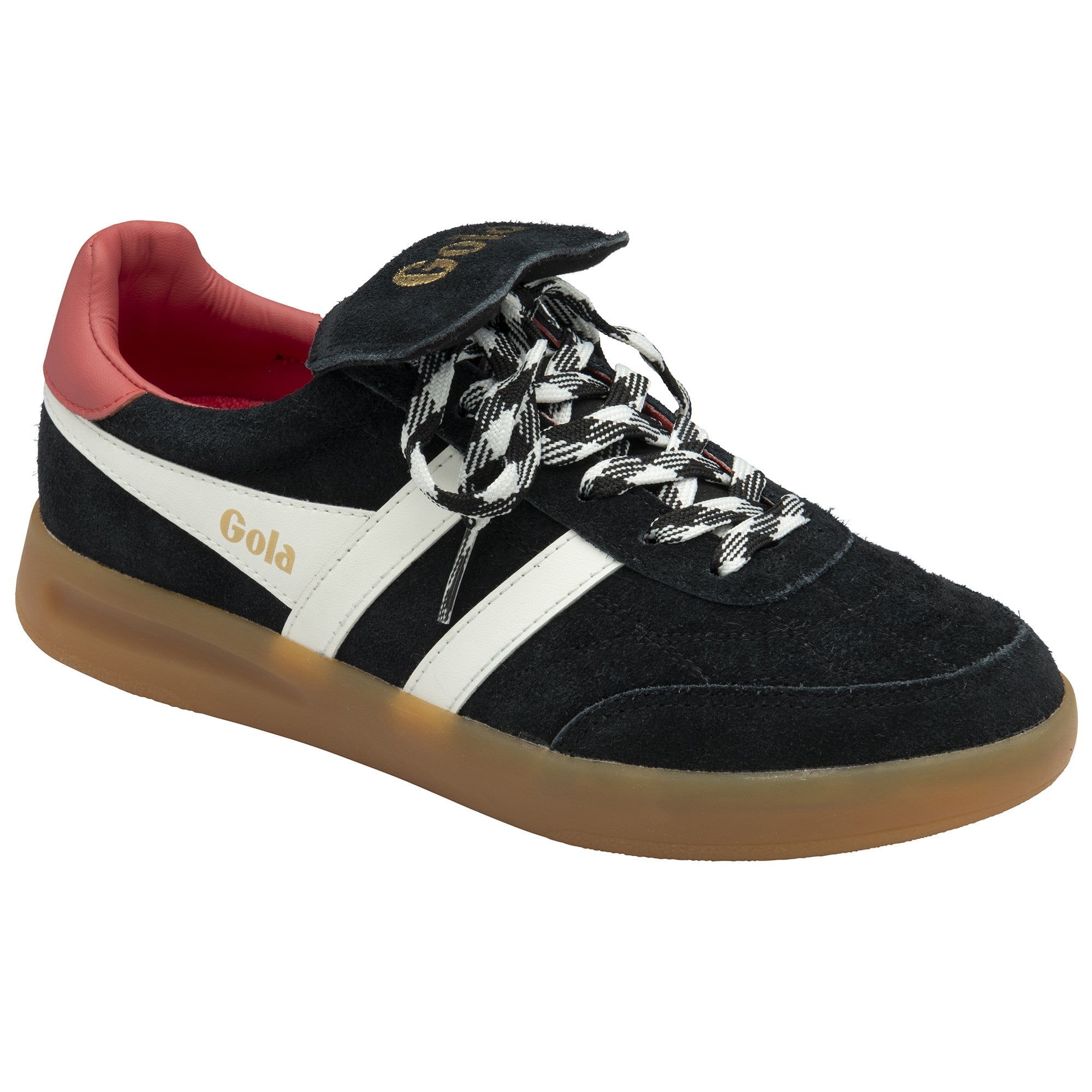 gola-stadia-86-damen-sneaker-schwarz-wildleder-vintage-fu-ball image 2