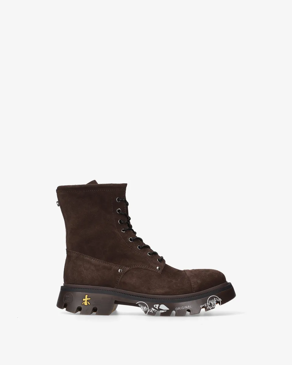 premiata-clapham-521-herren-combat-boot-suede-braun image 1