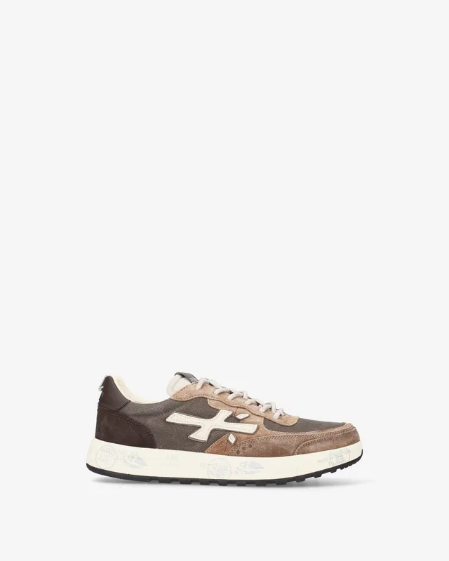 premiata-nous-8461-herren-sneaker-braun-suede image 1