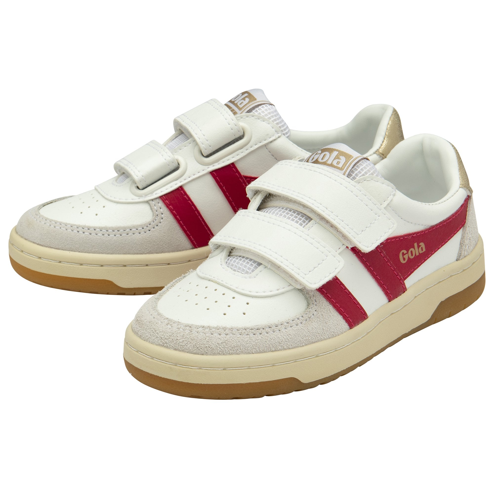 gola-hawk-strap-kinder-sneaker-wei-himbeer-gold image 3