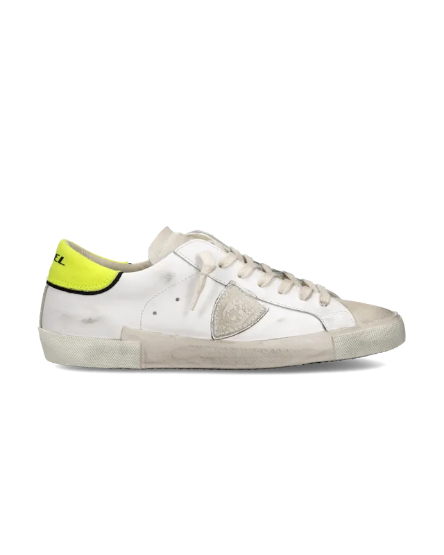 philippe-model-prsx-sneaker-herren-wei-gelb-fluo image 1