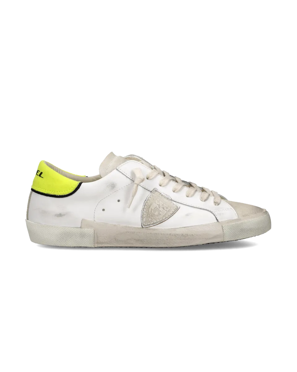 philippe-model-prsx-sneaker-herren-wei-gelb-fluo image 1
