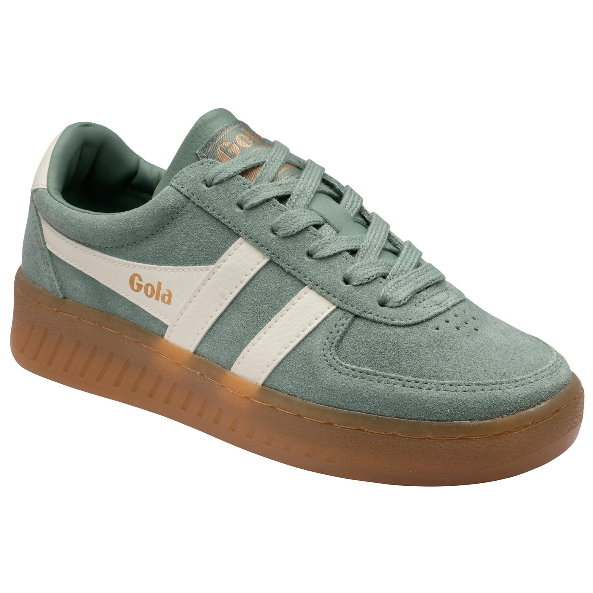 gola-grandslam-wildleder-sneaker-f-r-damen-green-mist-off-white image 2