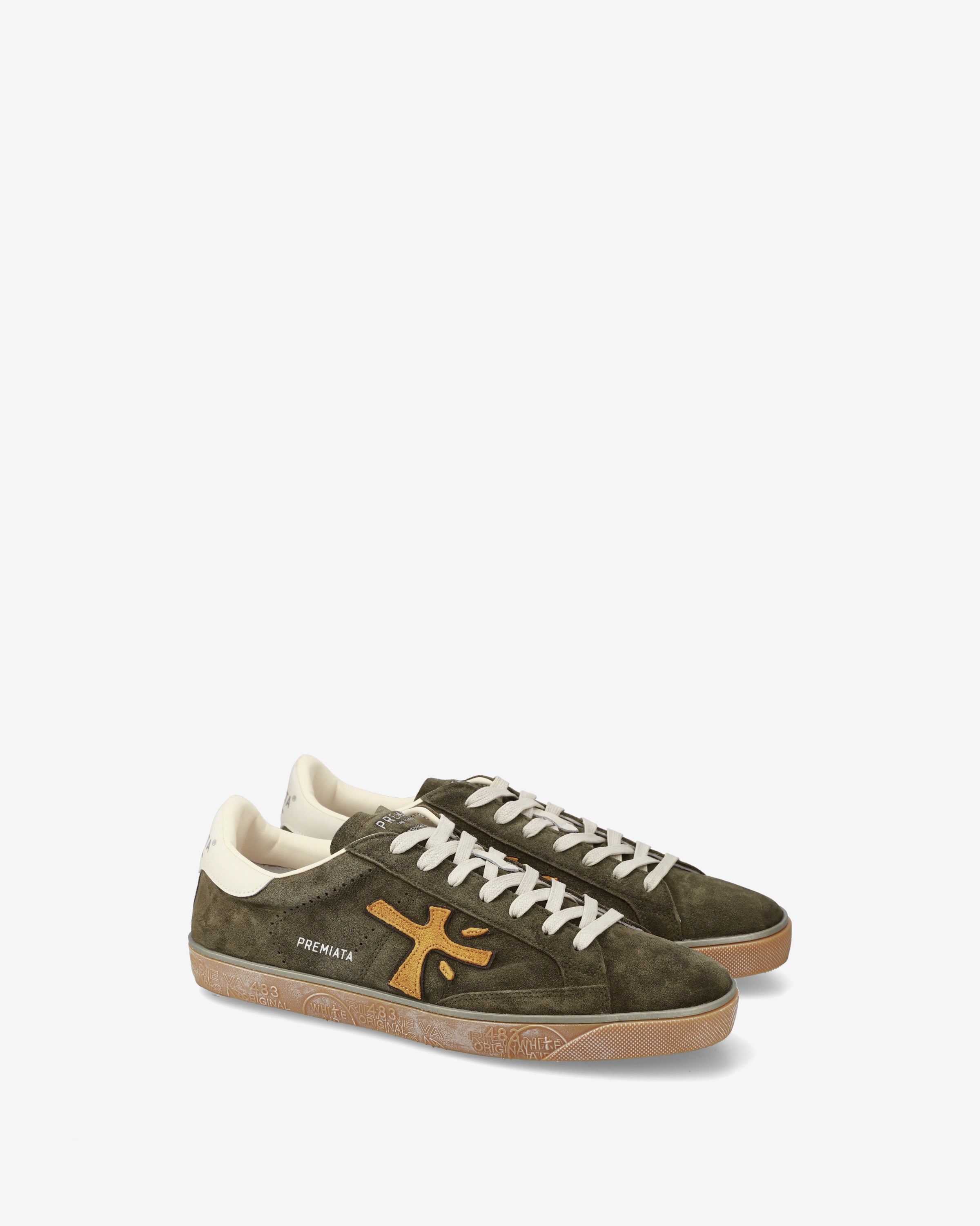 premiata-steven-7627-sneaker-olivgr-n-aus-leder-suede image 2