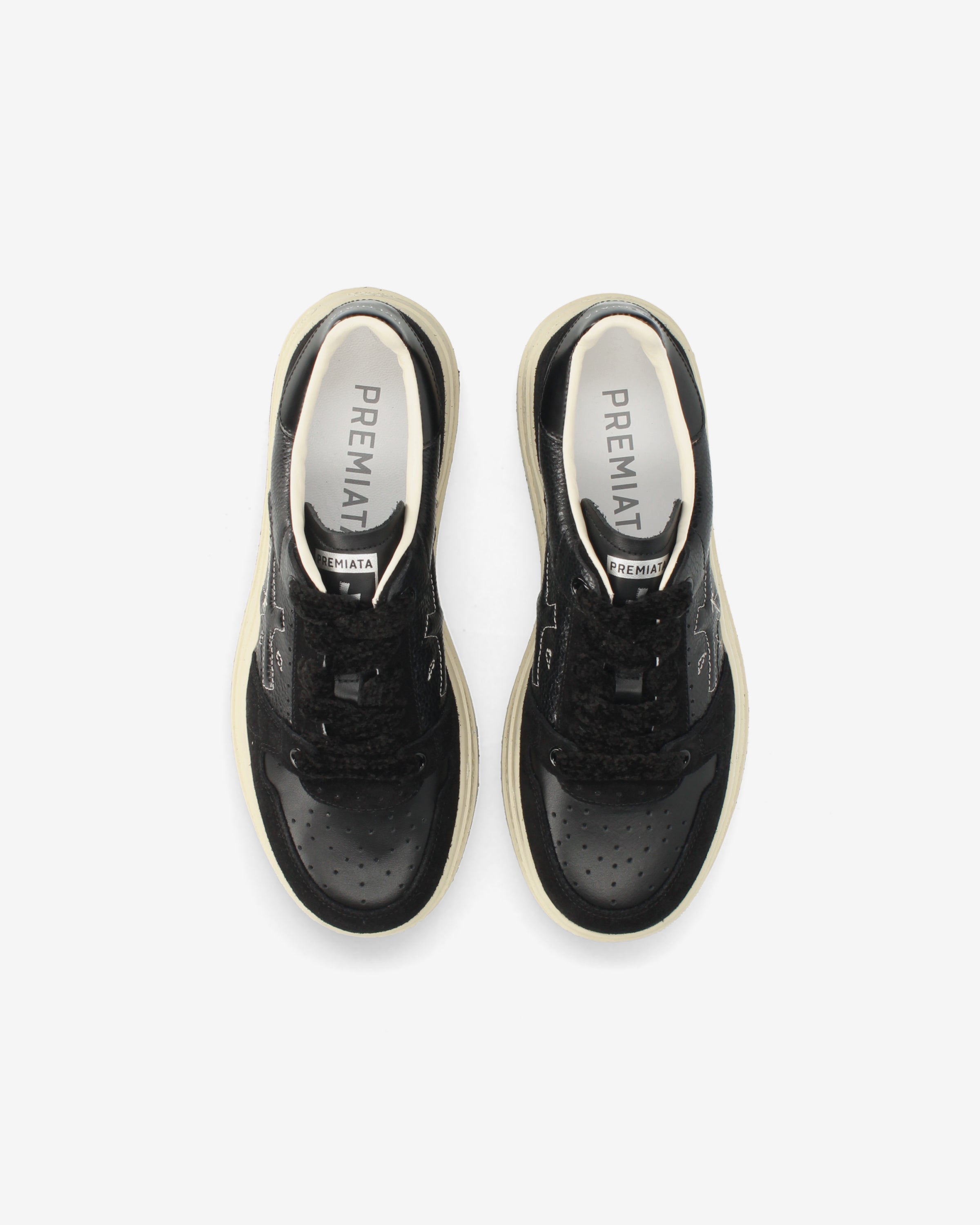 premiata-quinnd-8653-damen-sneaker-schwarz-leder-suede image 6