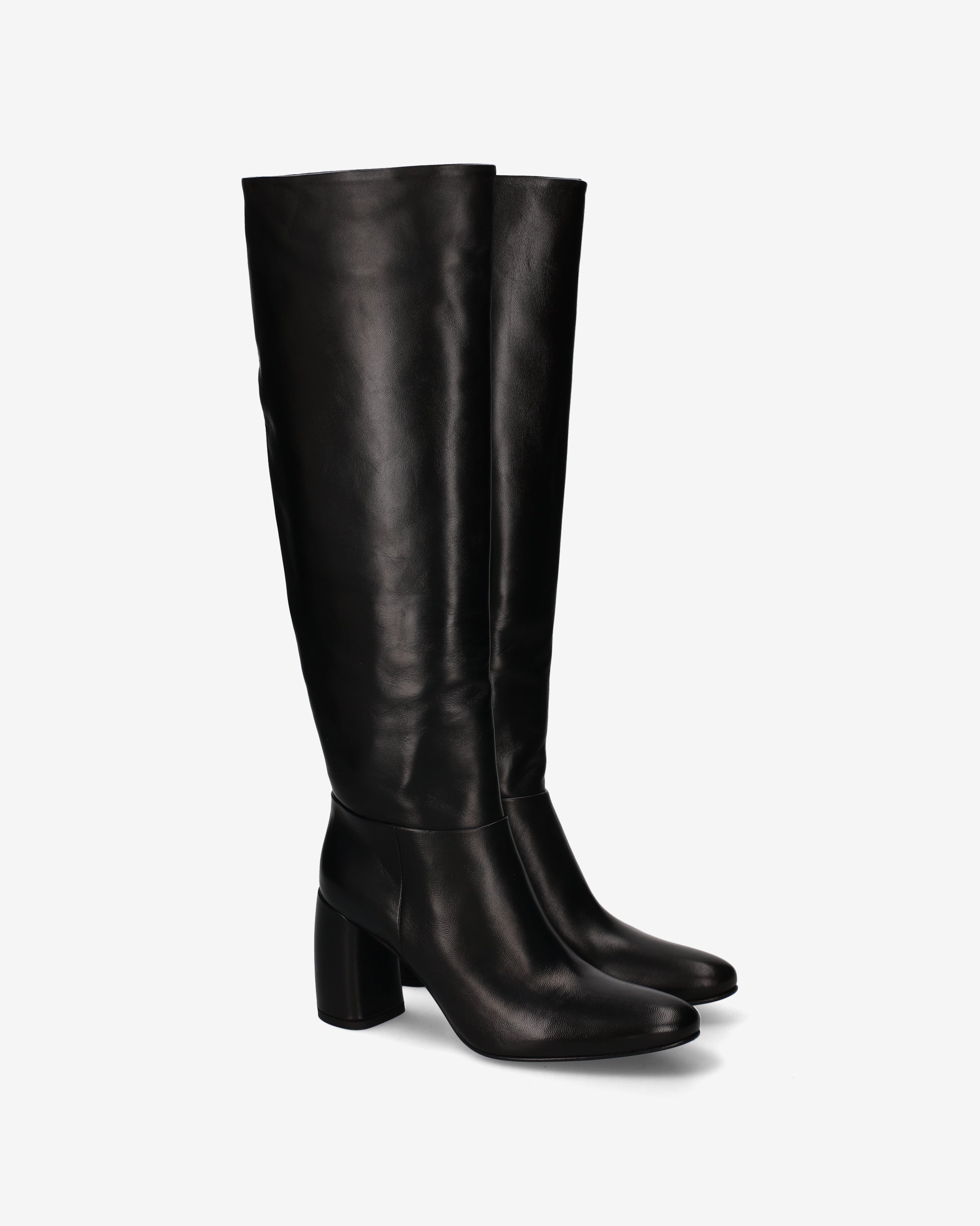 premiata-damen-stiefel-schwarzes-lammleder-85-mm-absatz image 2