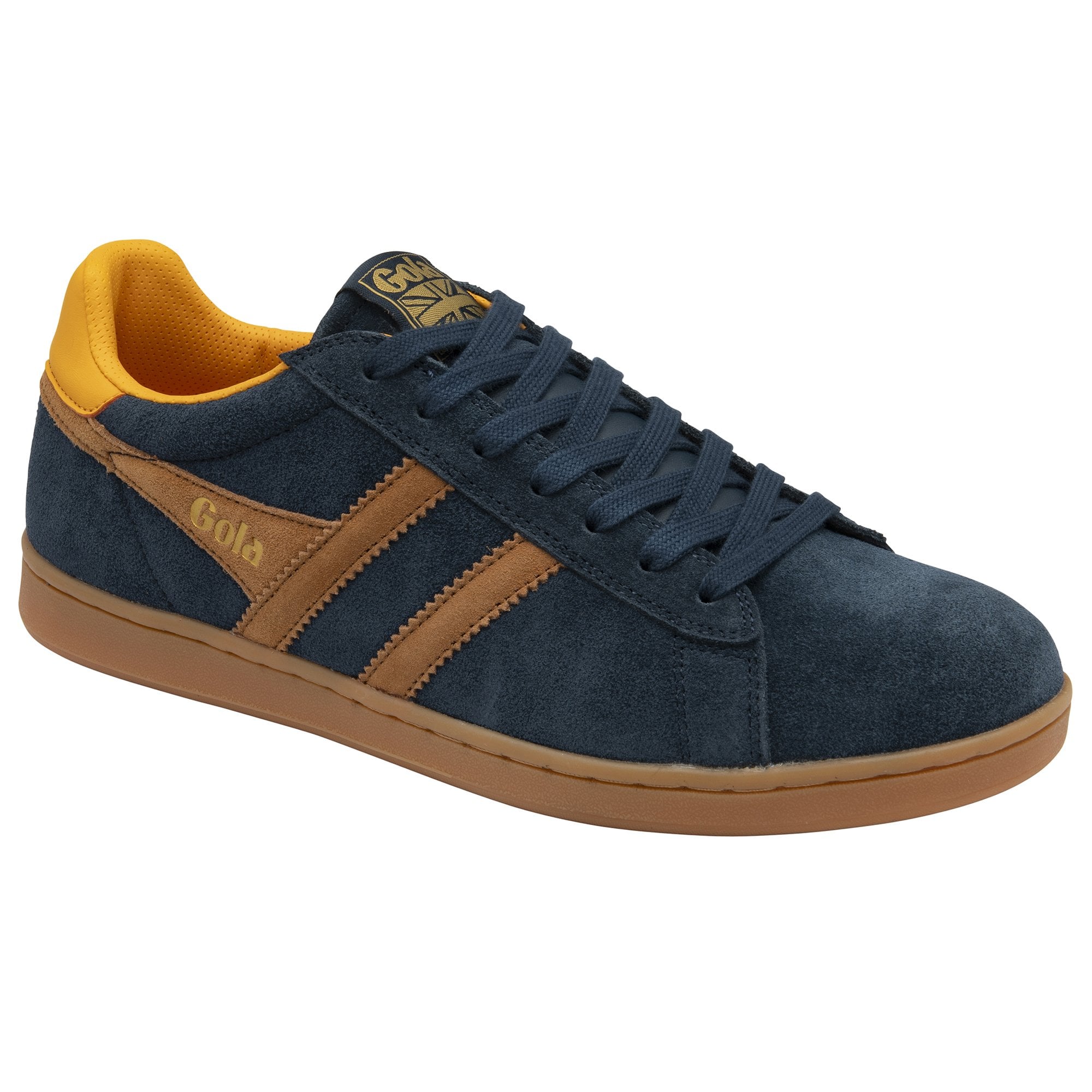 gola-equipe-ii-suede-herren-sneaker-navy-ingwer image 2