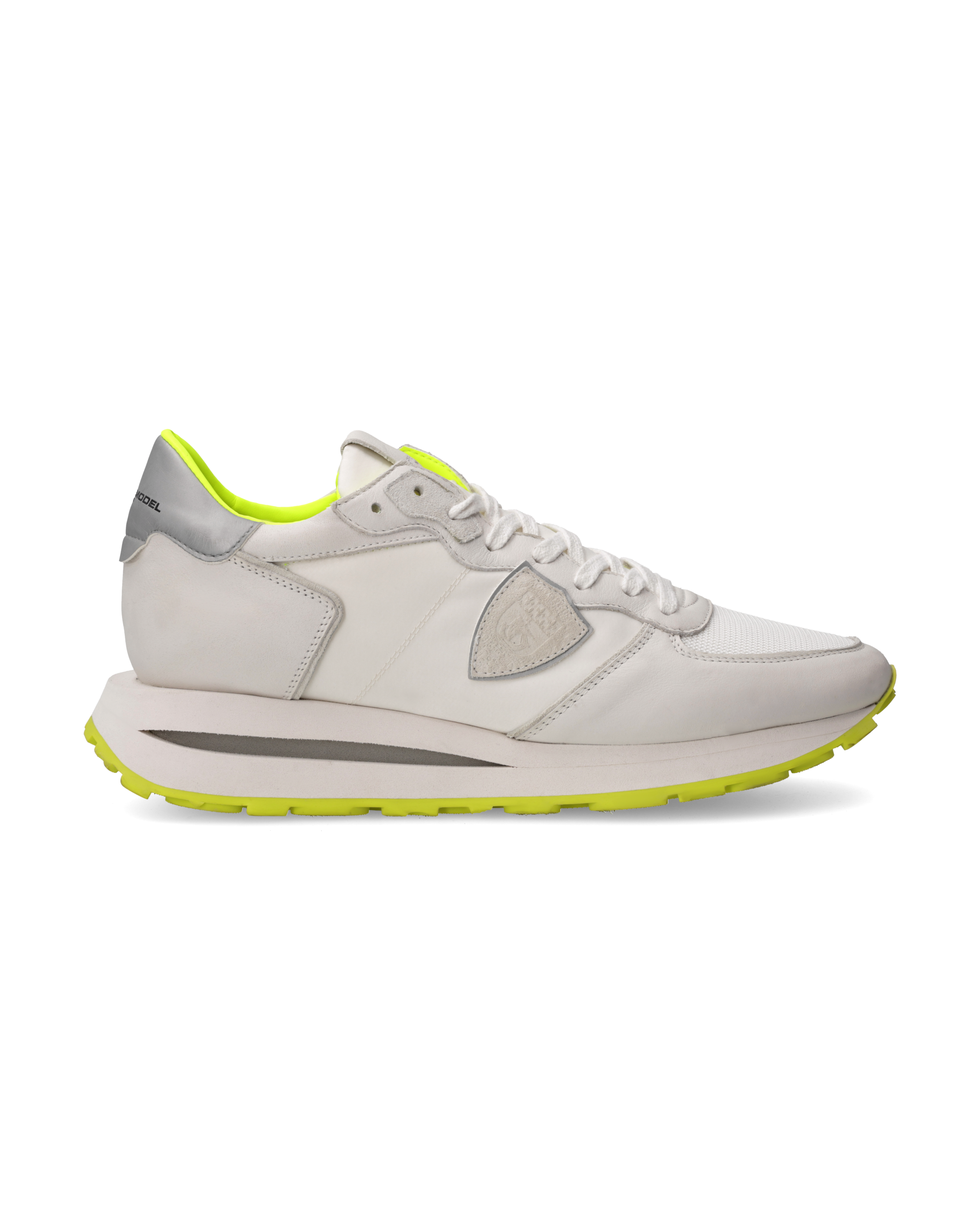 philippe-model-tropez-haute-herren-high-sneaker-wei-neongelb image 1