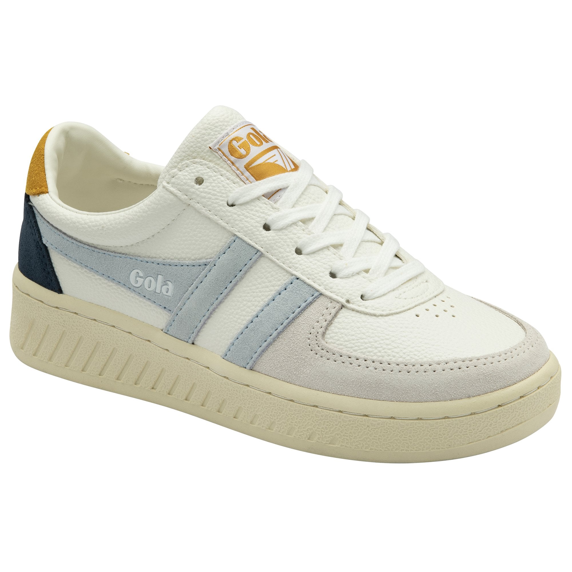gola-grandslam-trident-damen-sneaker-wei-eisblau-sonnengelb image 2