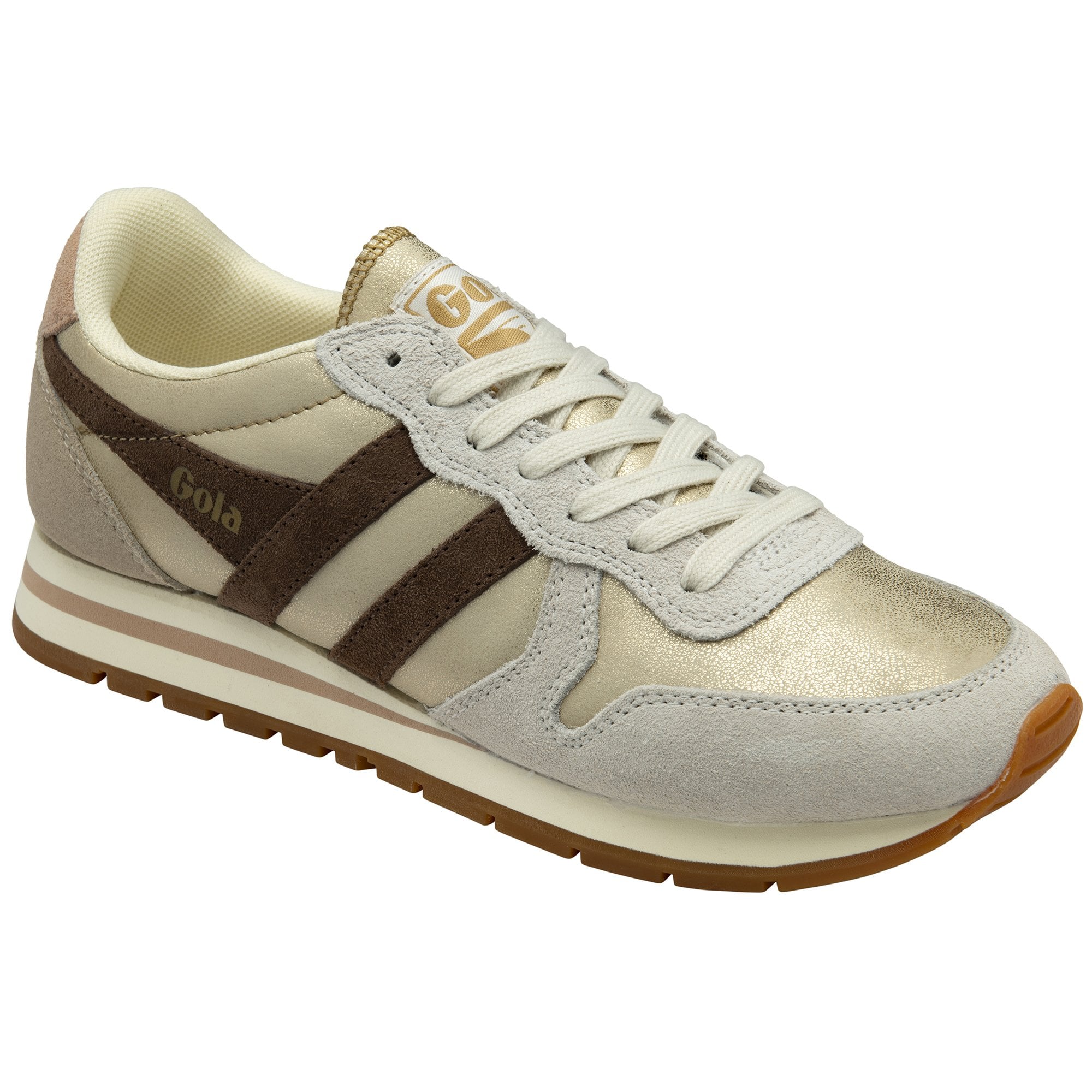 gola-daytona-blaze-sneaker-f-r-damen-gold-dunkelbraun-cameo image 2