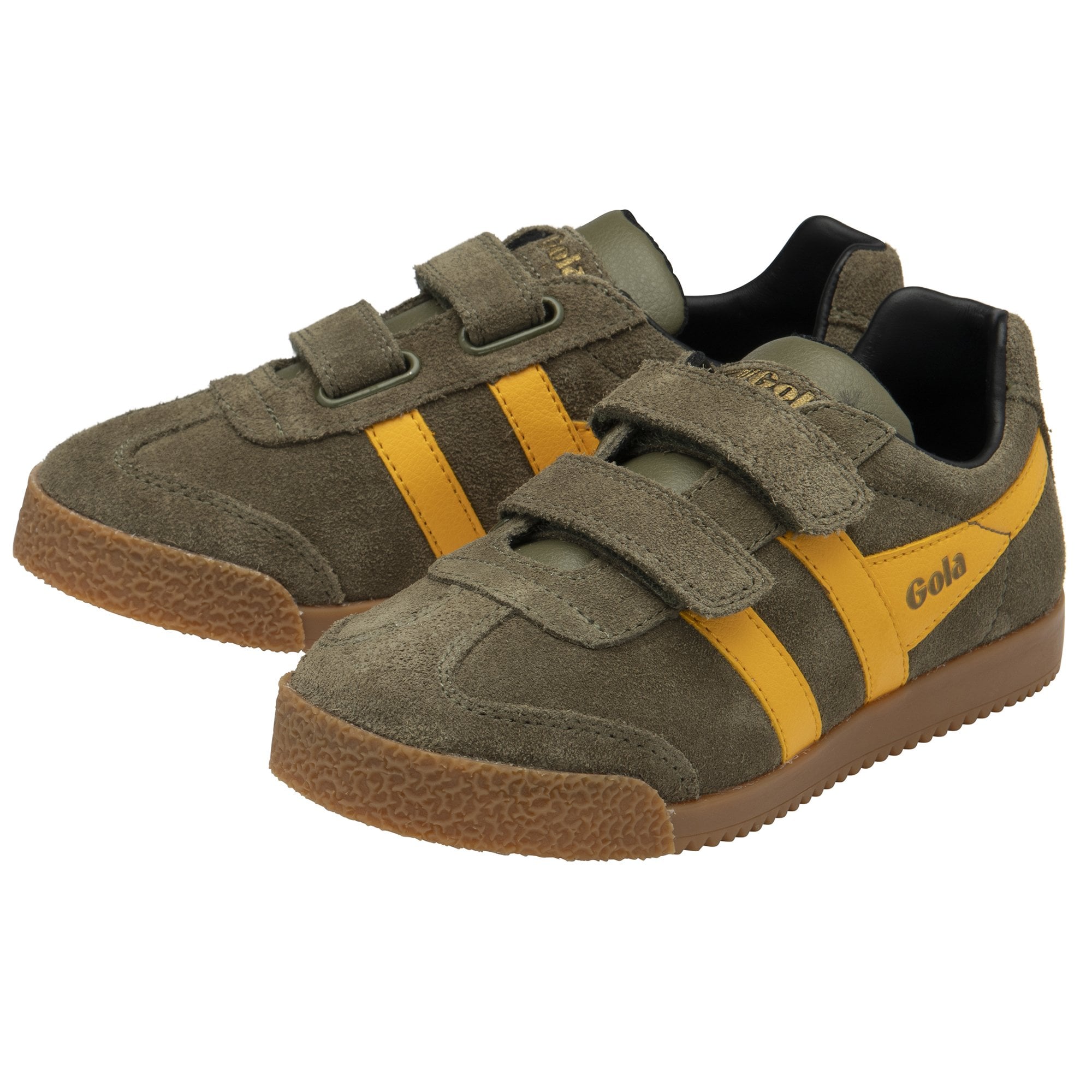 gola-harrier-strap-kinder-klett-sneaker-khaki-sonne image 3