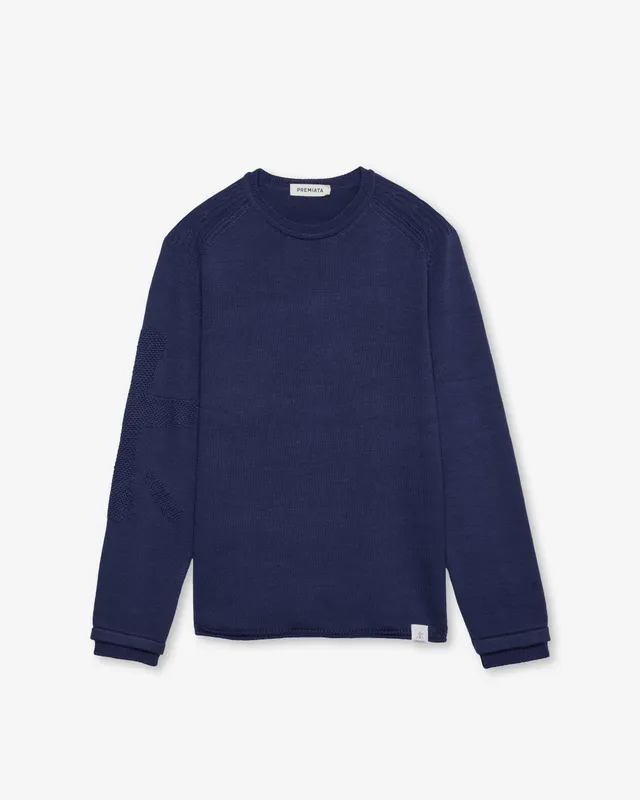 premiata-maglia-girocollo-knit-herren-pullover-indigo image 1