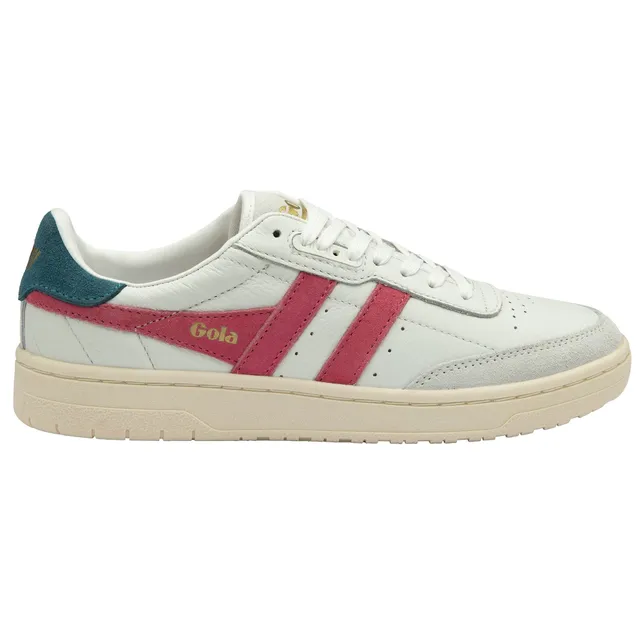 gola-falcon-damen-sneaker-leder-wei-neonpink-pfauenblau image 1